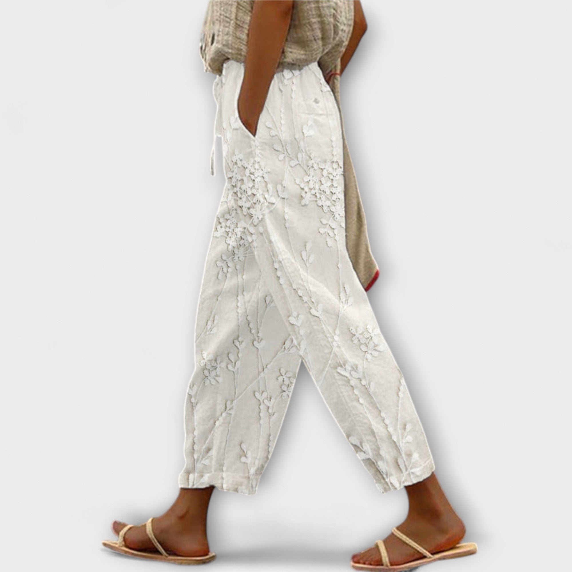 Adelheid - Hose mit Weinlaub-Muster