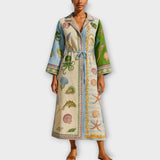 Jule - Bedrucktes Twill-Hemdkleid mit Gürtel