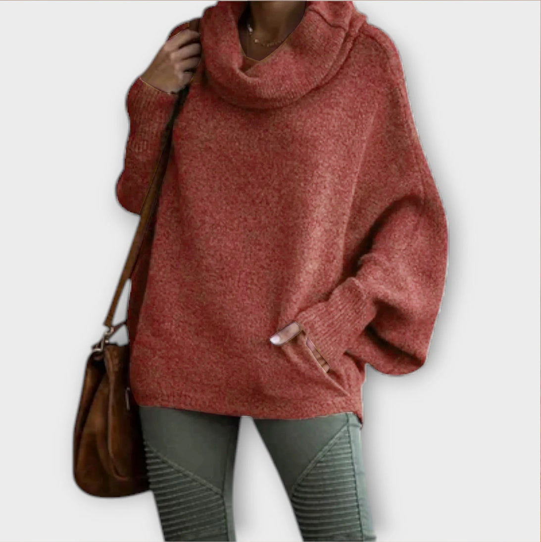 Ulrike - Beiger eleganter Rollkragenpullover