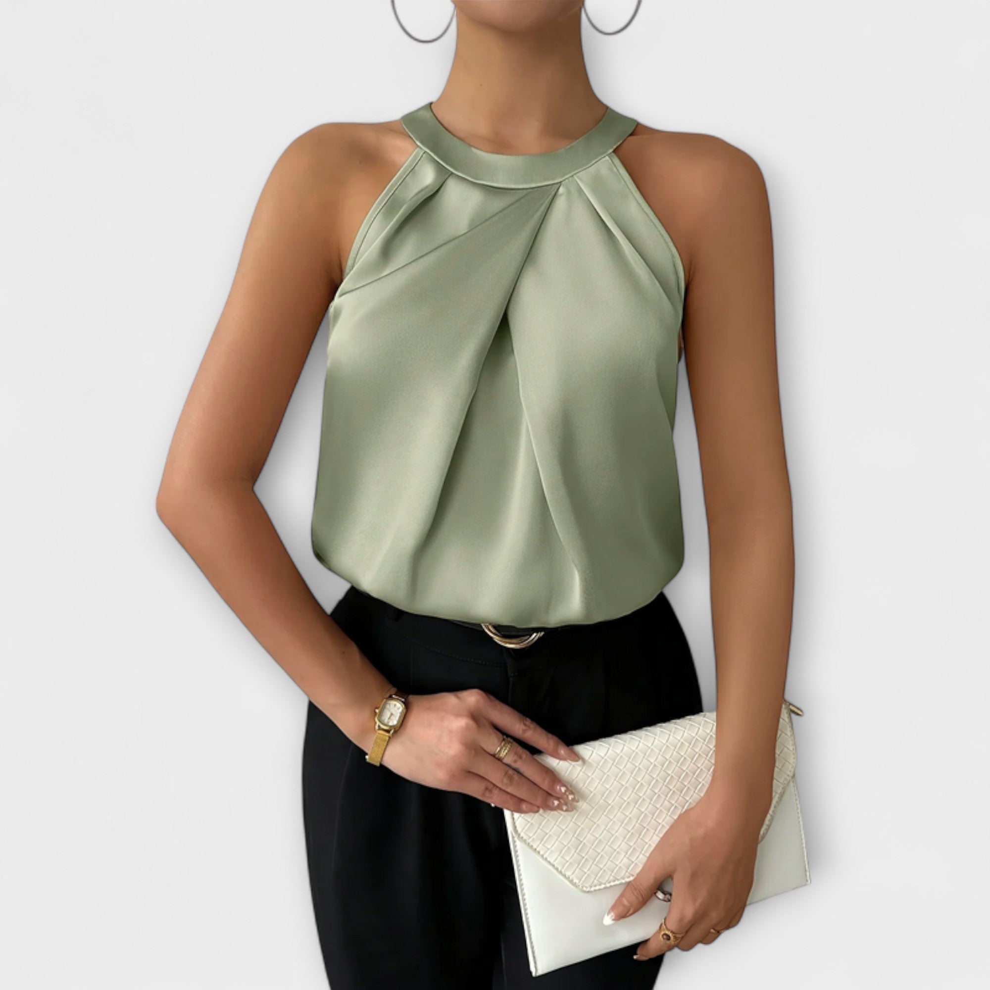 Skye - Champagnerfarbenes Off-Shoulder-Top