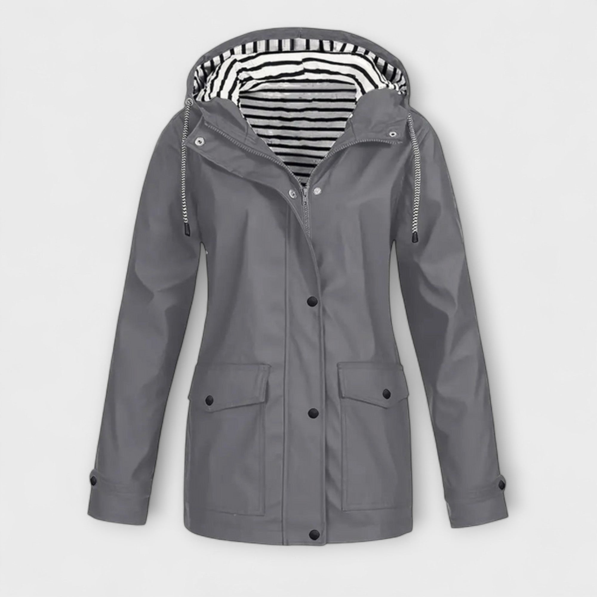 Alessa - Schwarze stylische Regenjacke
