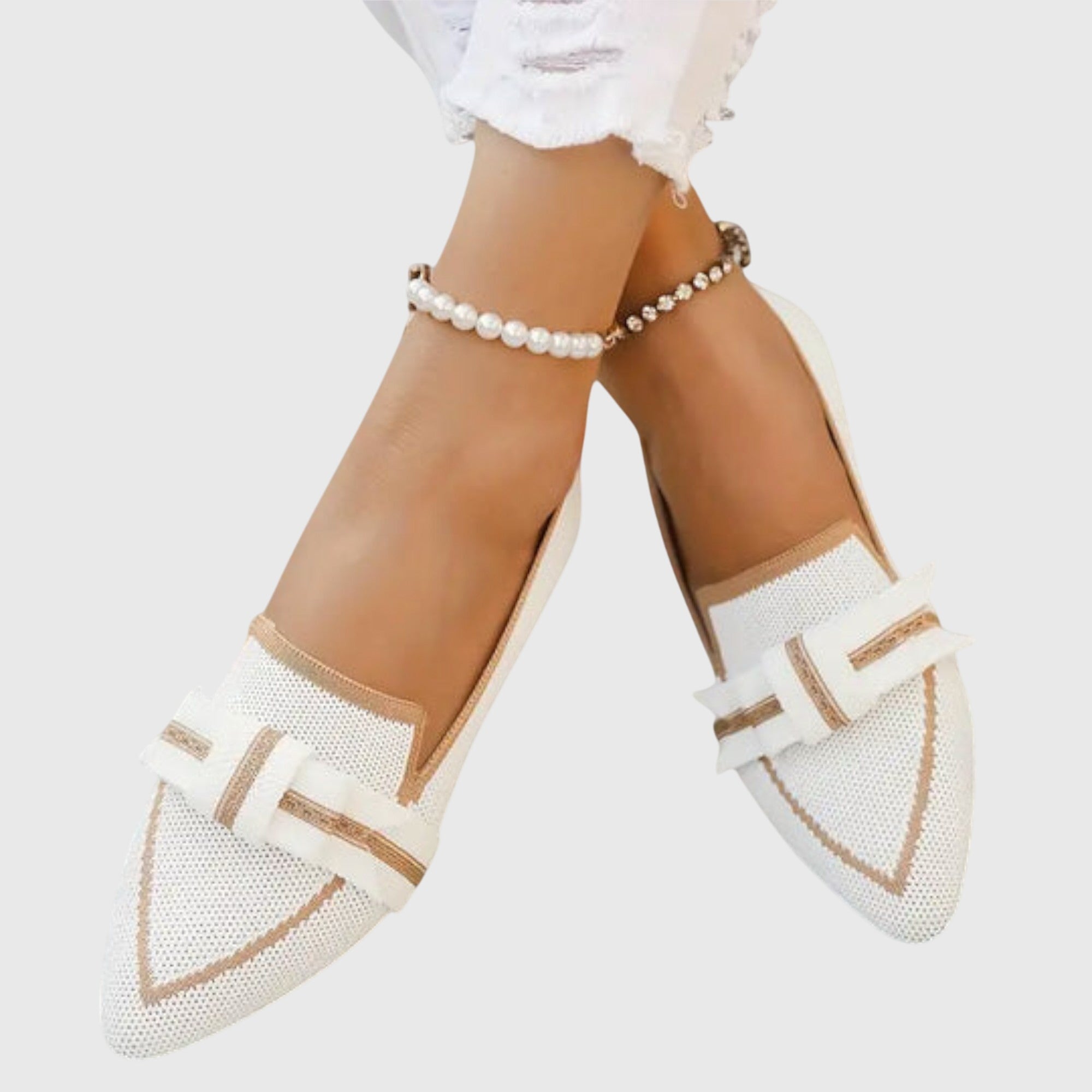 Brunhilde - Spitze Loafer mit Strass