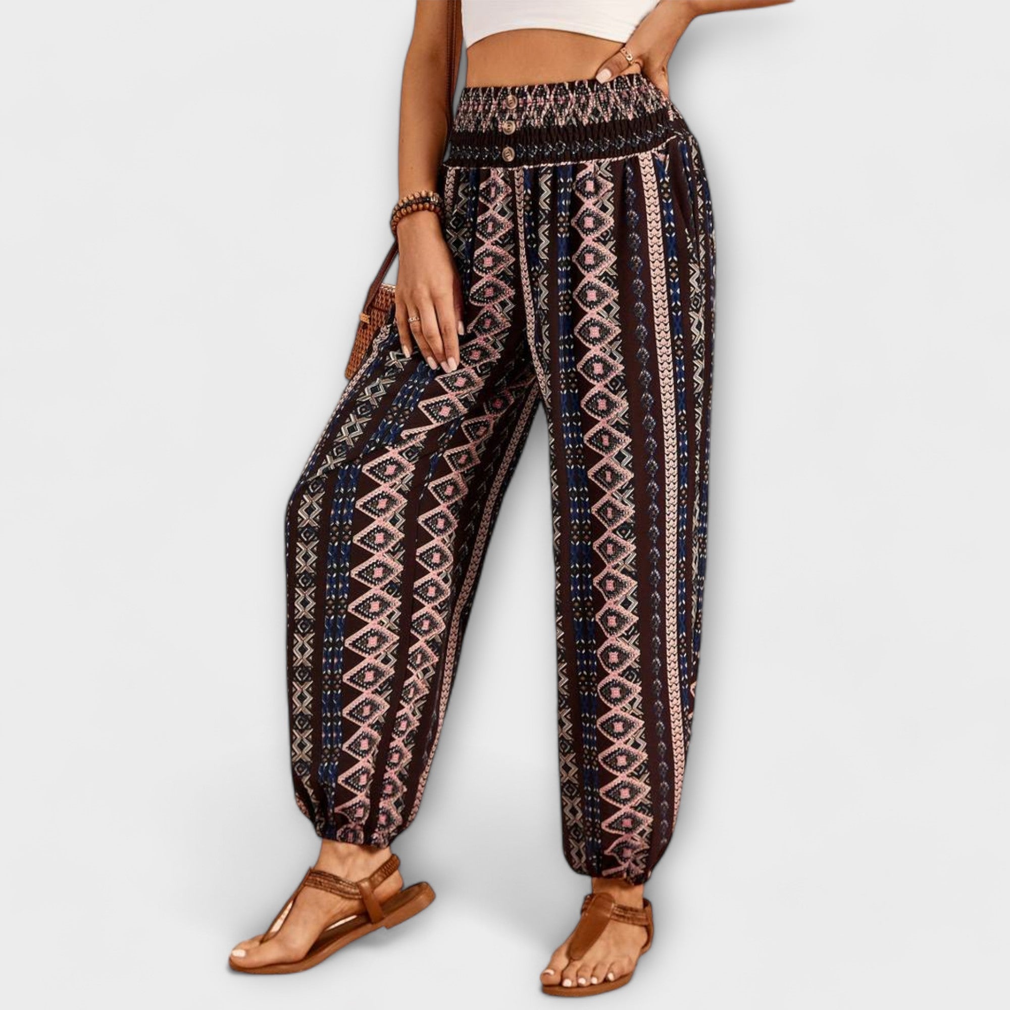 Theodelinde - Hose mit Ethno-Muster