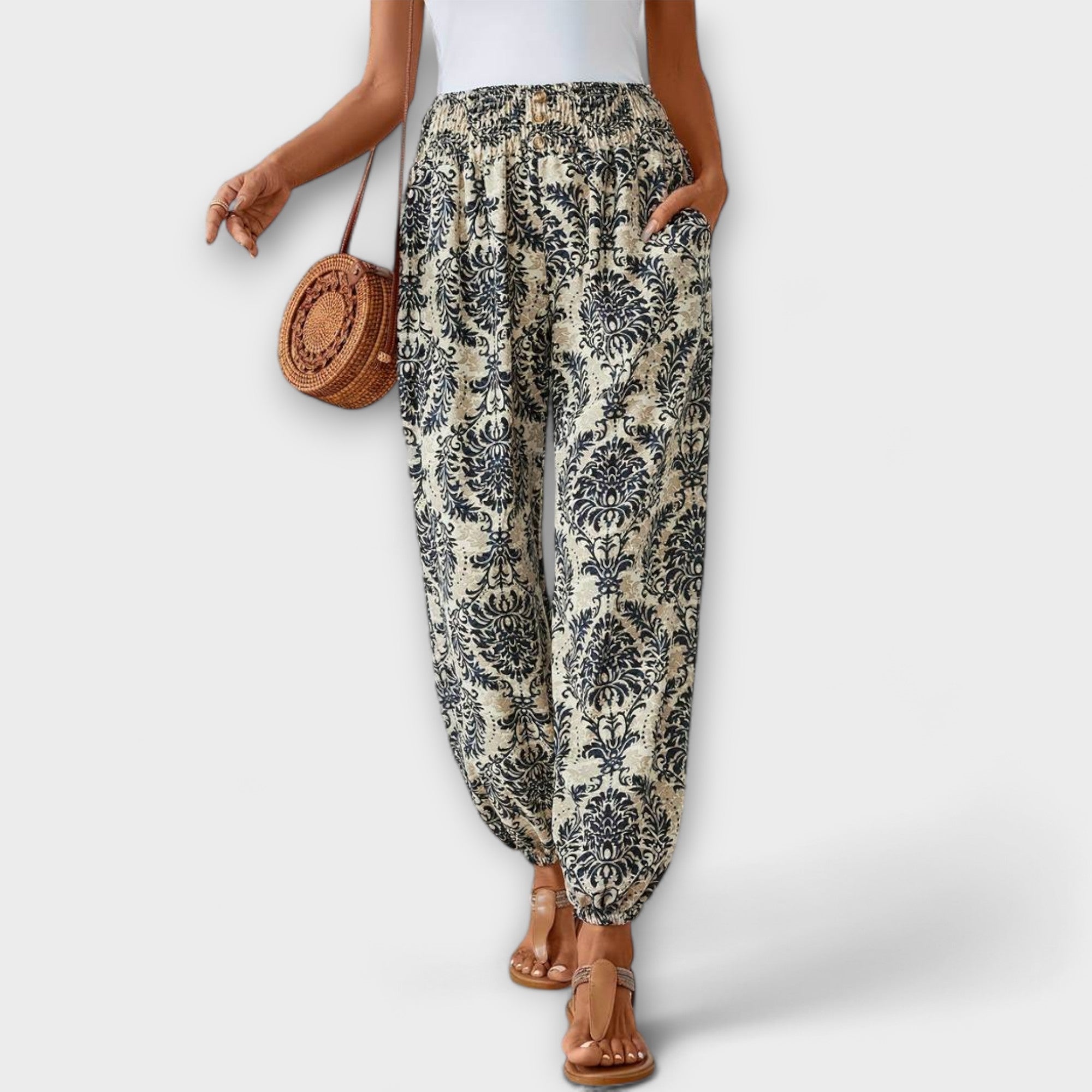 Theodelinde - Hose mit Ethno-Muster