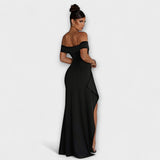 Gretchen - Rosa Maxikleid mit Schlitz
