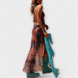 Fee - Braunes Midikleid mit Cowl-Neck