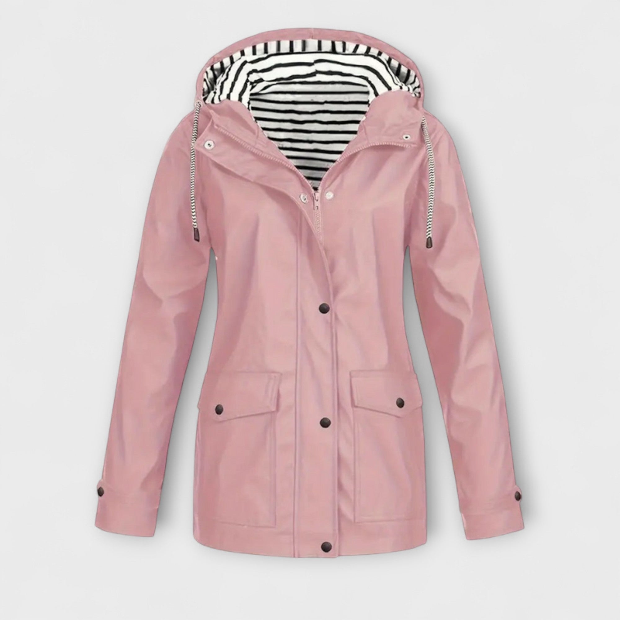 Alessa - Schwarze stylische Regenjacke