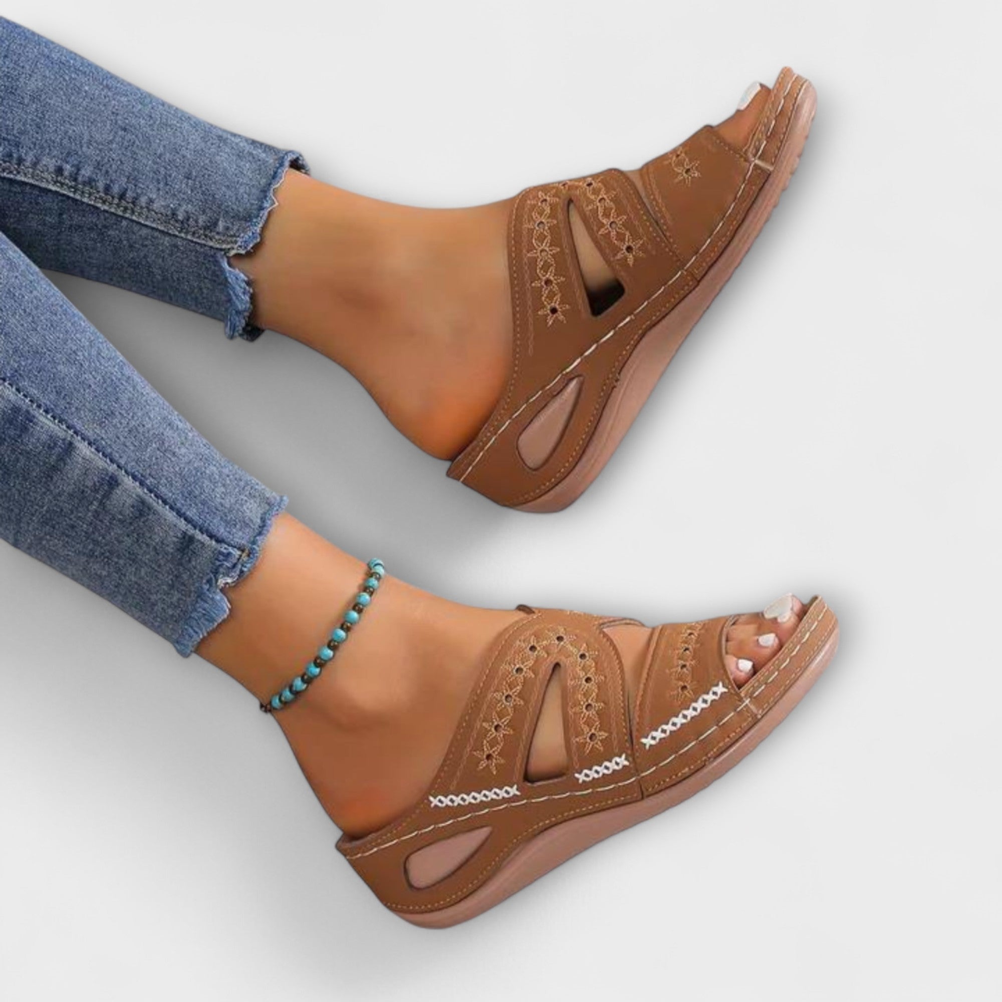 Berta - Komfort-Sandalen in Marineblau