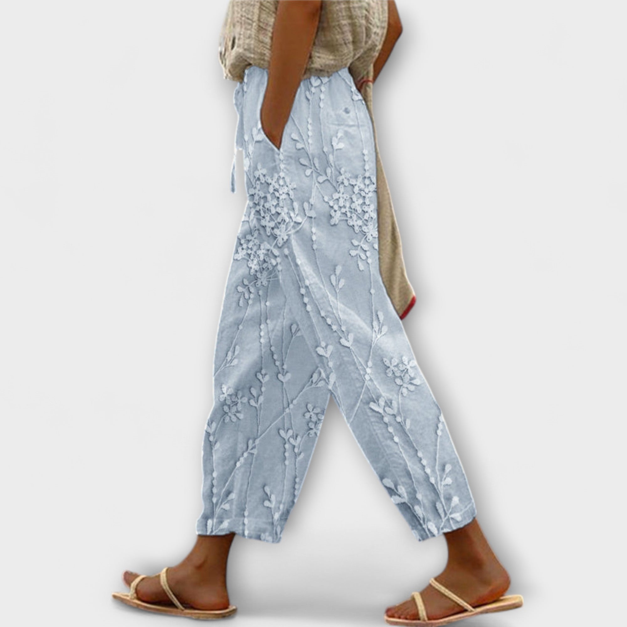 Adelheid - Hose mit Weinlaub-Muster