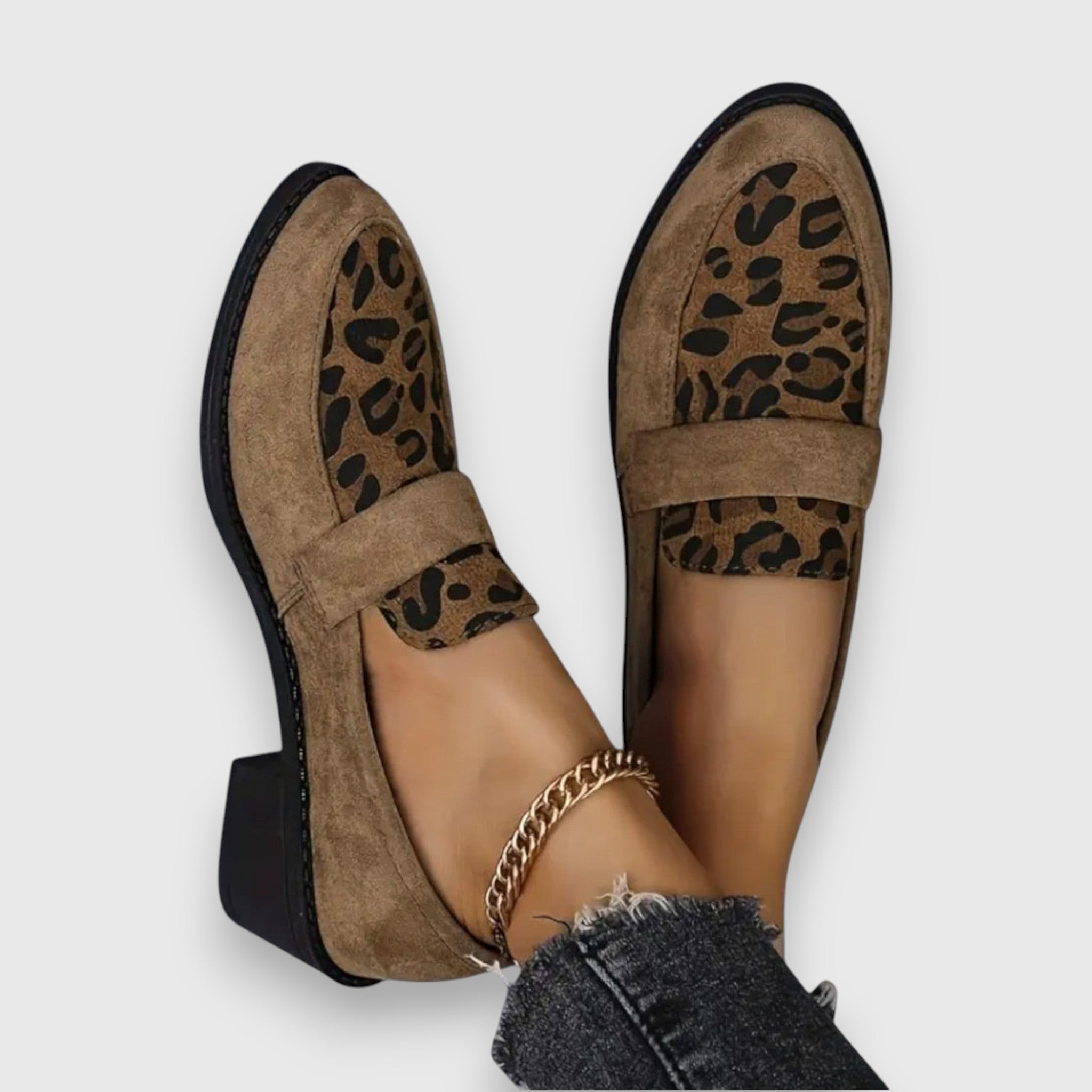 Brunhild - Bequeme Leoparden-Slipper