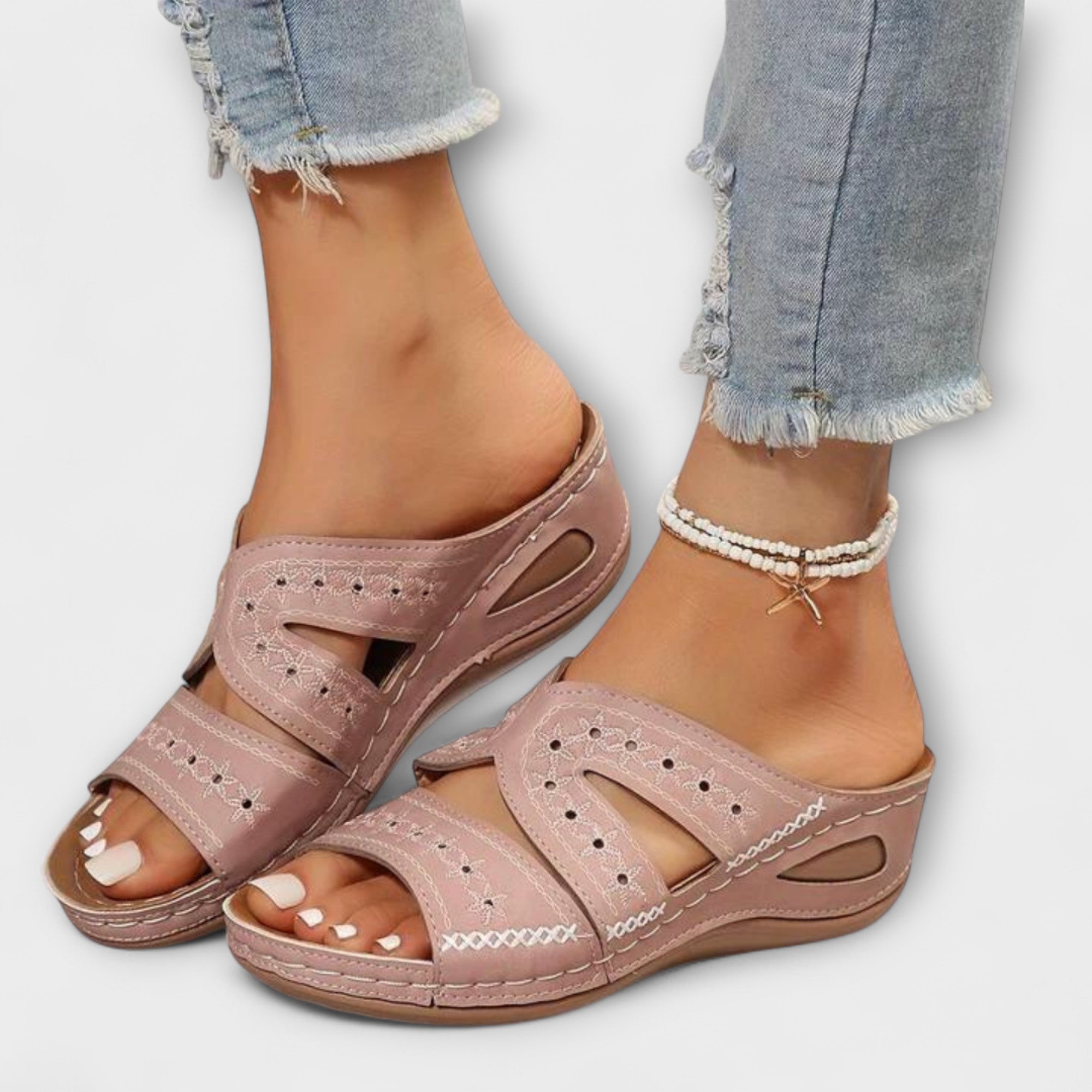 Berta - Komfort-Sandalen in Marineblau