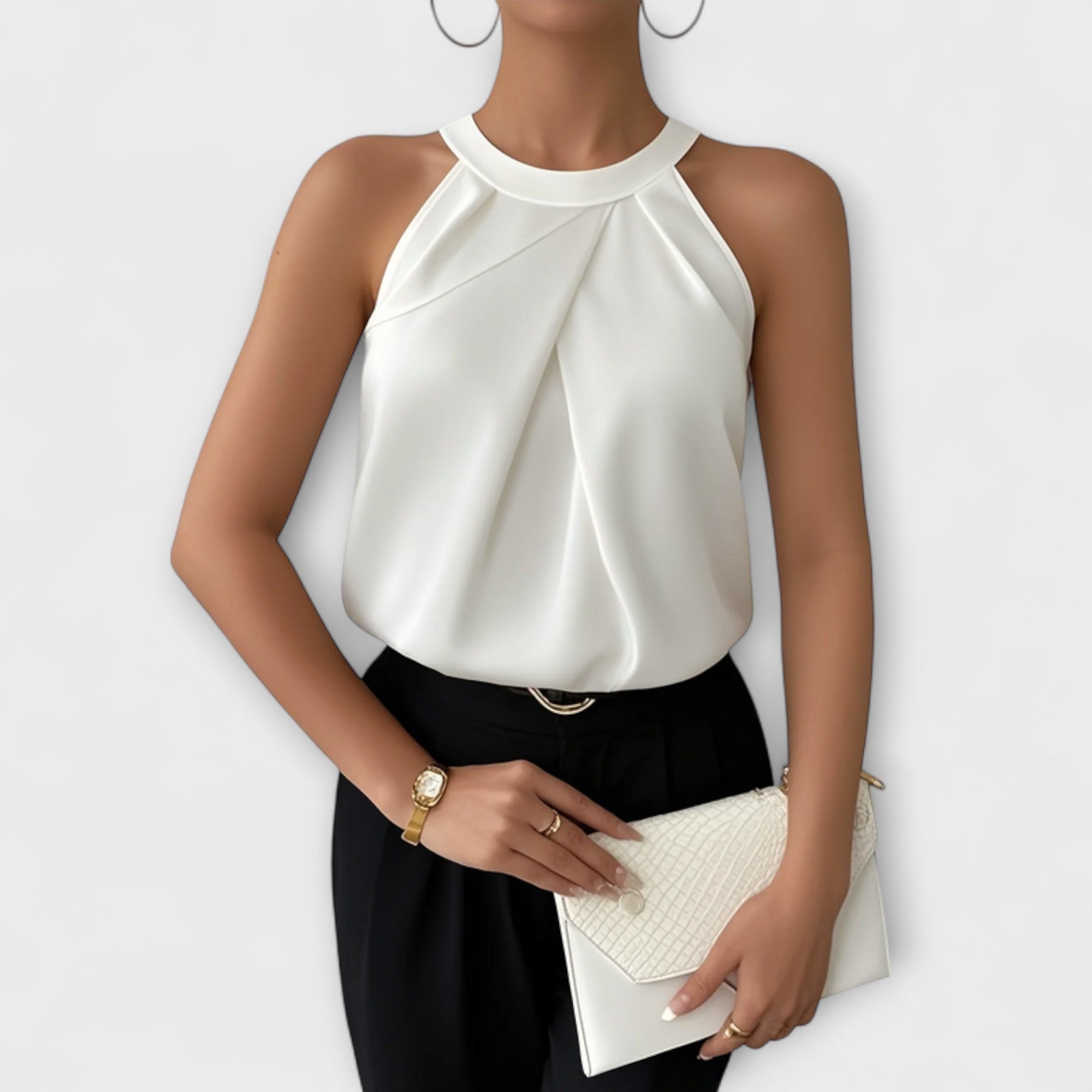 Skye - Champagnerfarbenes Off-Shoulder-Top