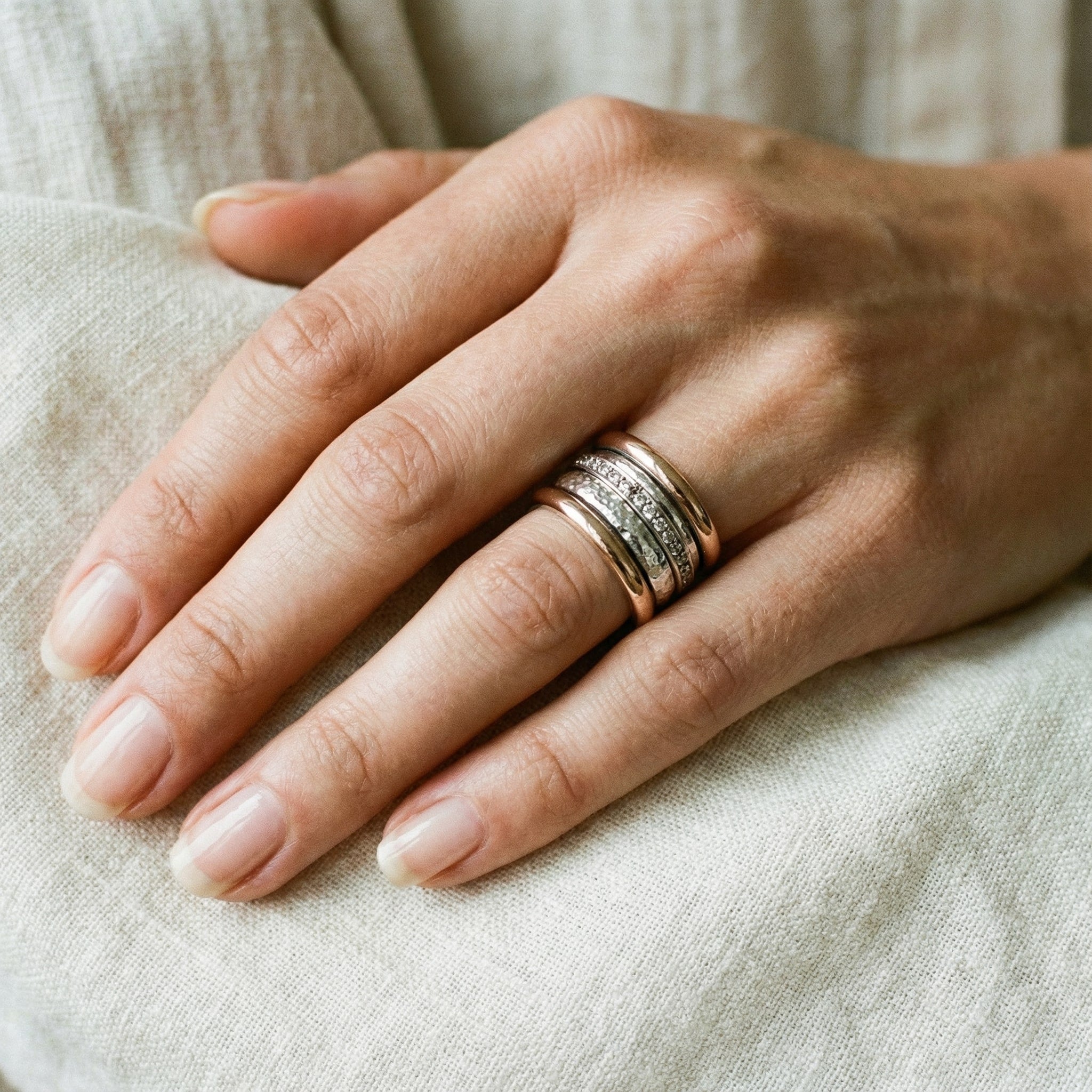 Vintage Goldring in dicker Schichtung