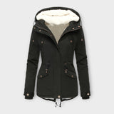 Mori - Schwarze Winterjacke mit Kapuze