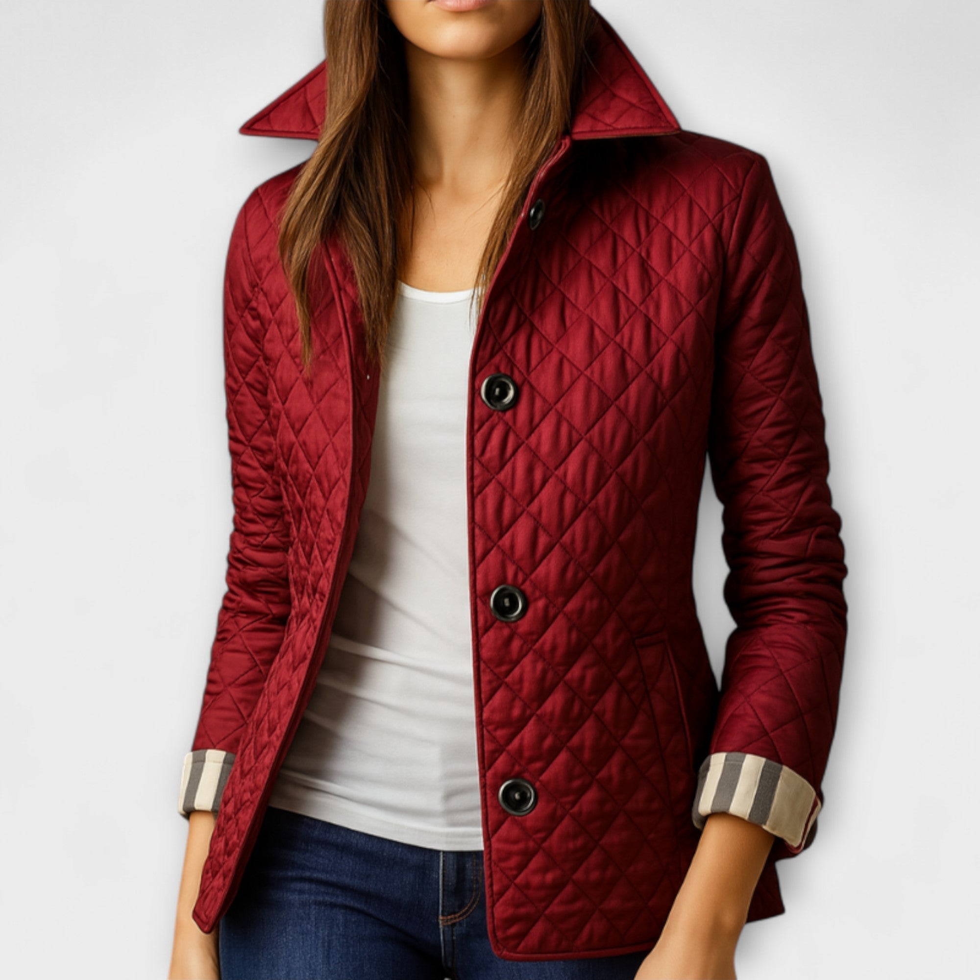 Suzu - Schwarze Damen-Steppjacke