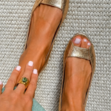 Adelina | Elegante Goldene Komfortsandalen