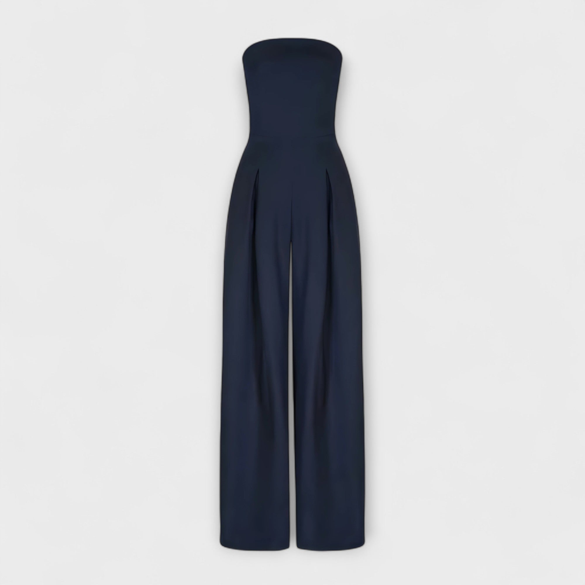 Amélie - Eleganter dunkelblauer Bandeau-Jumpsuit