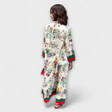 Oriana - Weisses Maxikleid mit floralem Druck