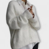 Lilla - Beige kuschelige Jacke