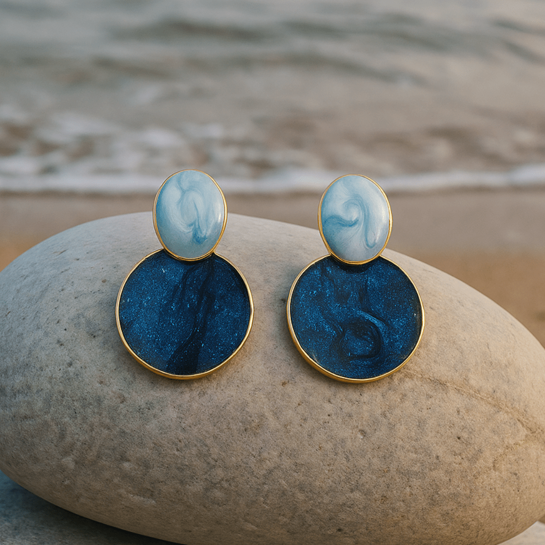 Sterne und Meeresboden Ohrringe