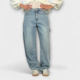 Gertrud - Glitzer-Jeans im Ballonschnitt
