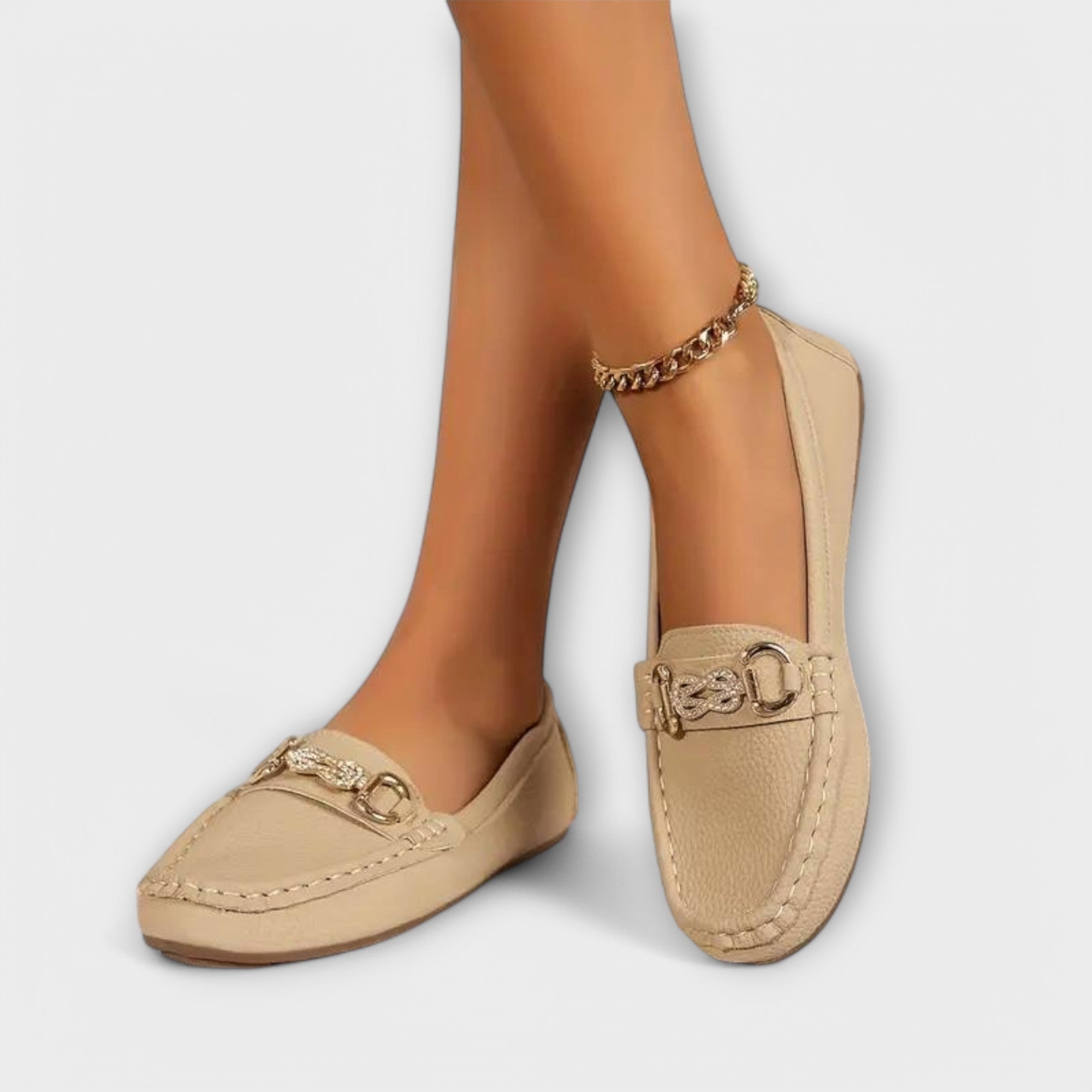 Adele - Schwarze Loafer mit Spange
