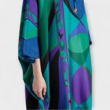 Harper - Bunter psychedelischer Satin-Kaftan