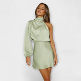 Mara - Pinkes Mini-Kleid mit Drapierung