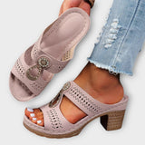 Margarete - Stilvolle Schwarze Sandalen