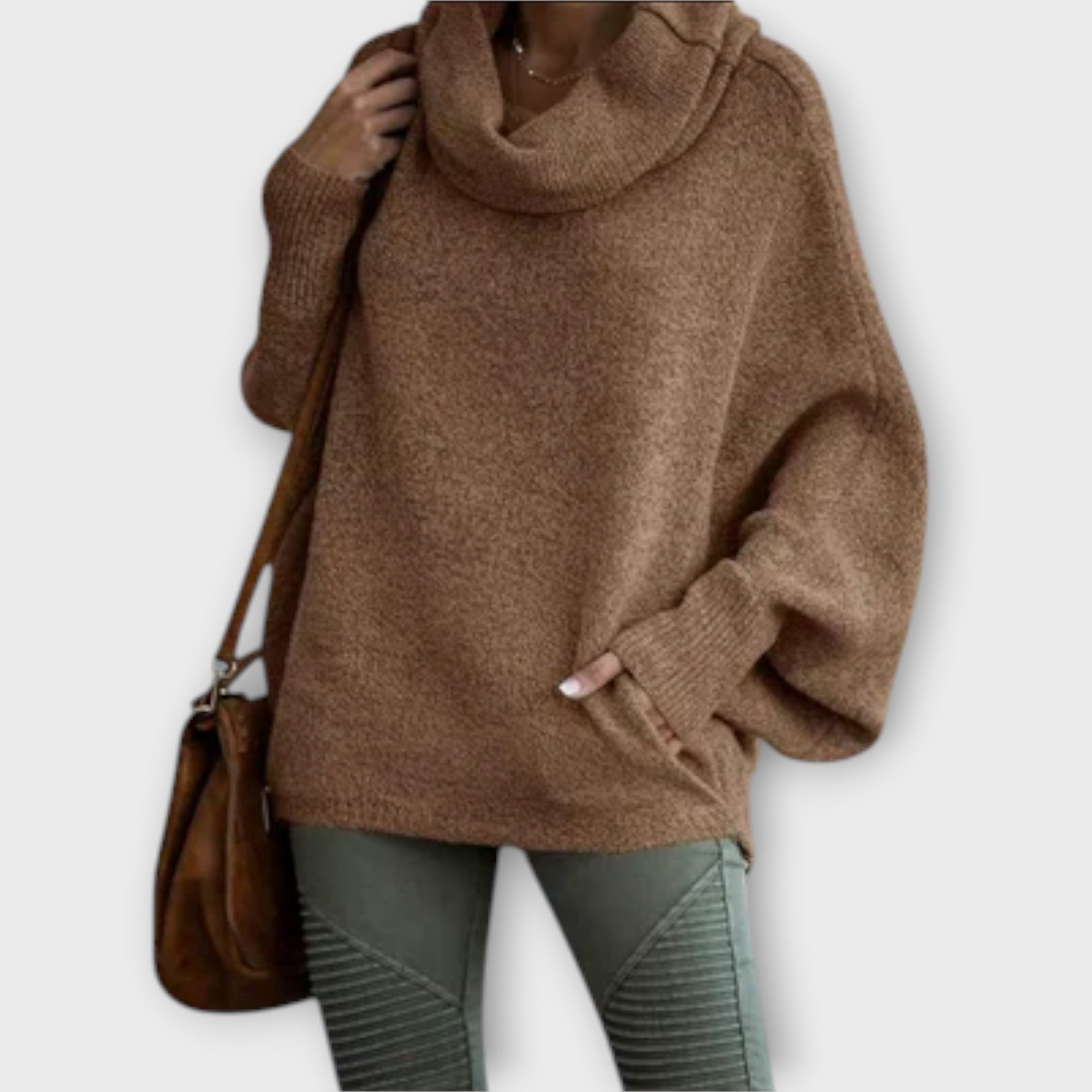 Ulrike - Beiger eleganter Rollkragenpullover