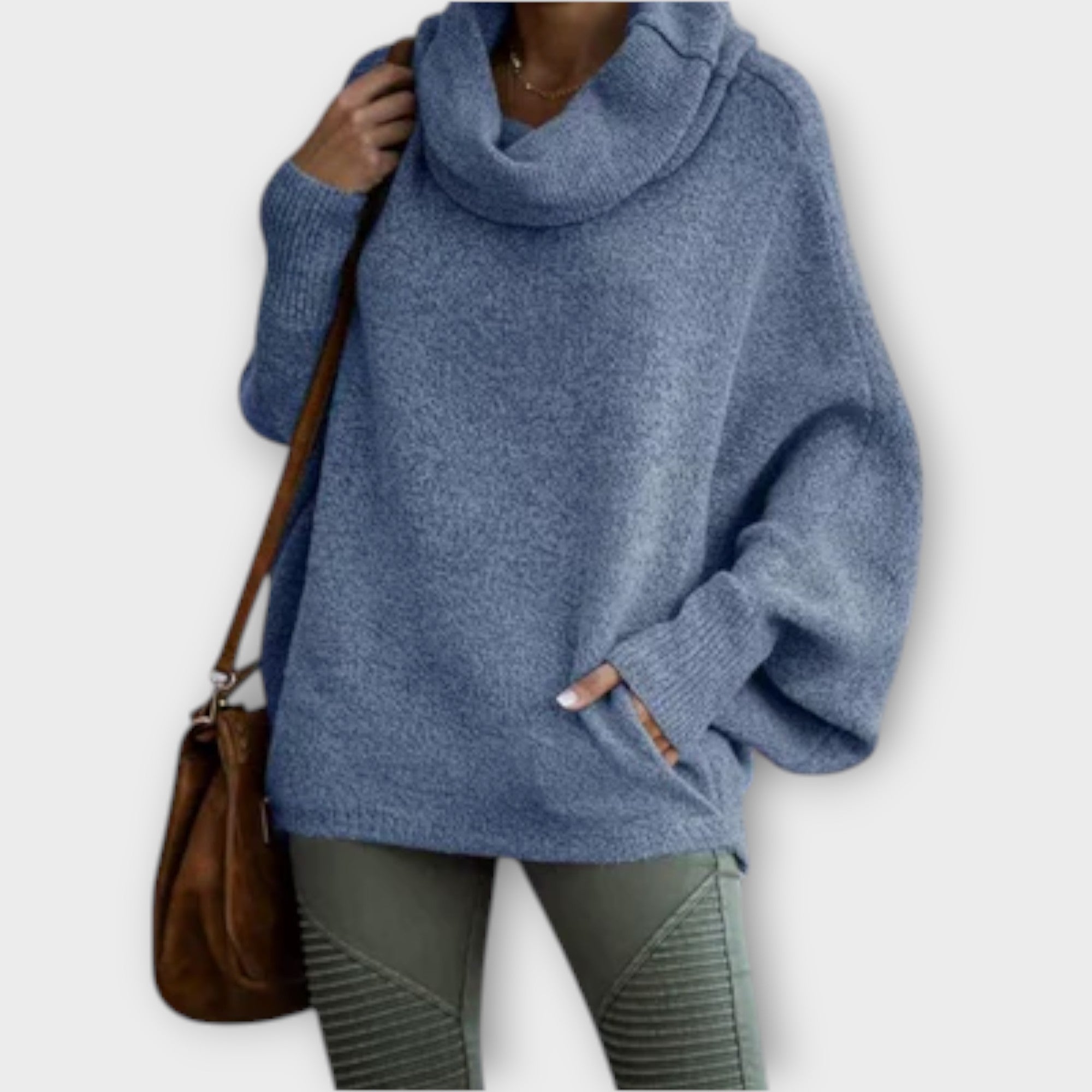 Ulrike - Beiger eleganter Rollkragenpullover