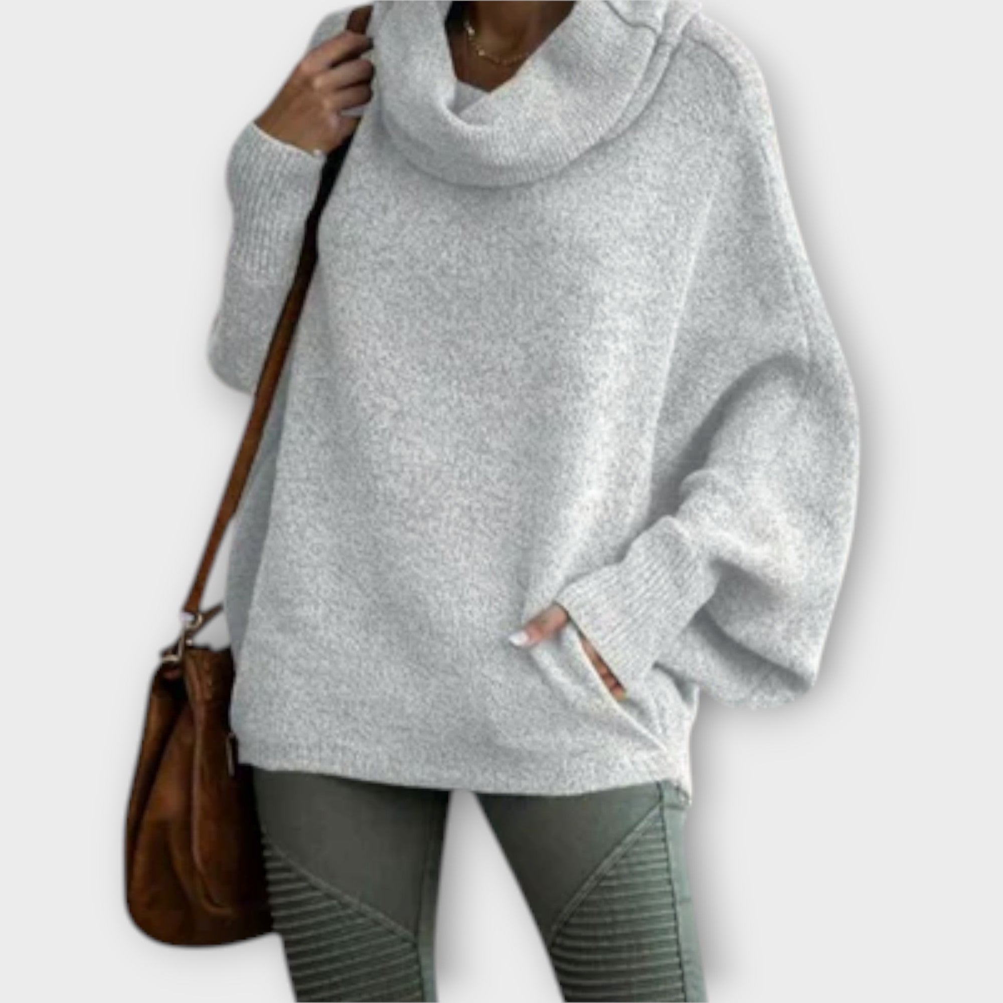 Ulrike - Beiger eleganter Rollkragenpullover