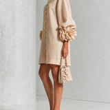 Anita - Elegantes Minikleid mit Rosendetails