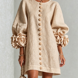 Anita - Elegantes Minikleid mit Rosendetails