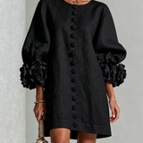 Anita - Elegantes Minikleid mit Rosendetails