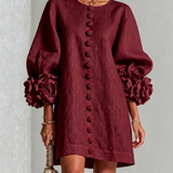 Anita - Elegantes Minikleid mit Rosendetails
