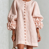 Anita - Elegantes Minikleid mit Rosendetails