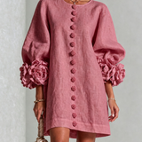 Anita - Elegantes Minikleid mit Rosendetails