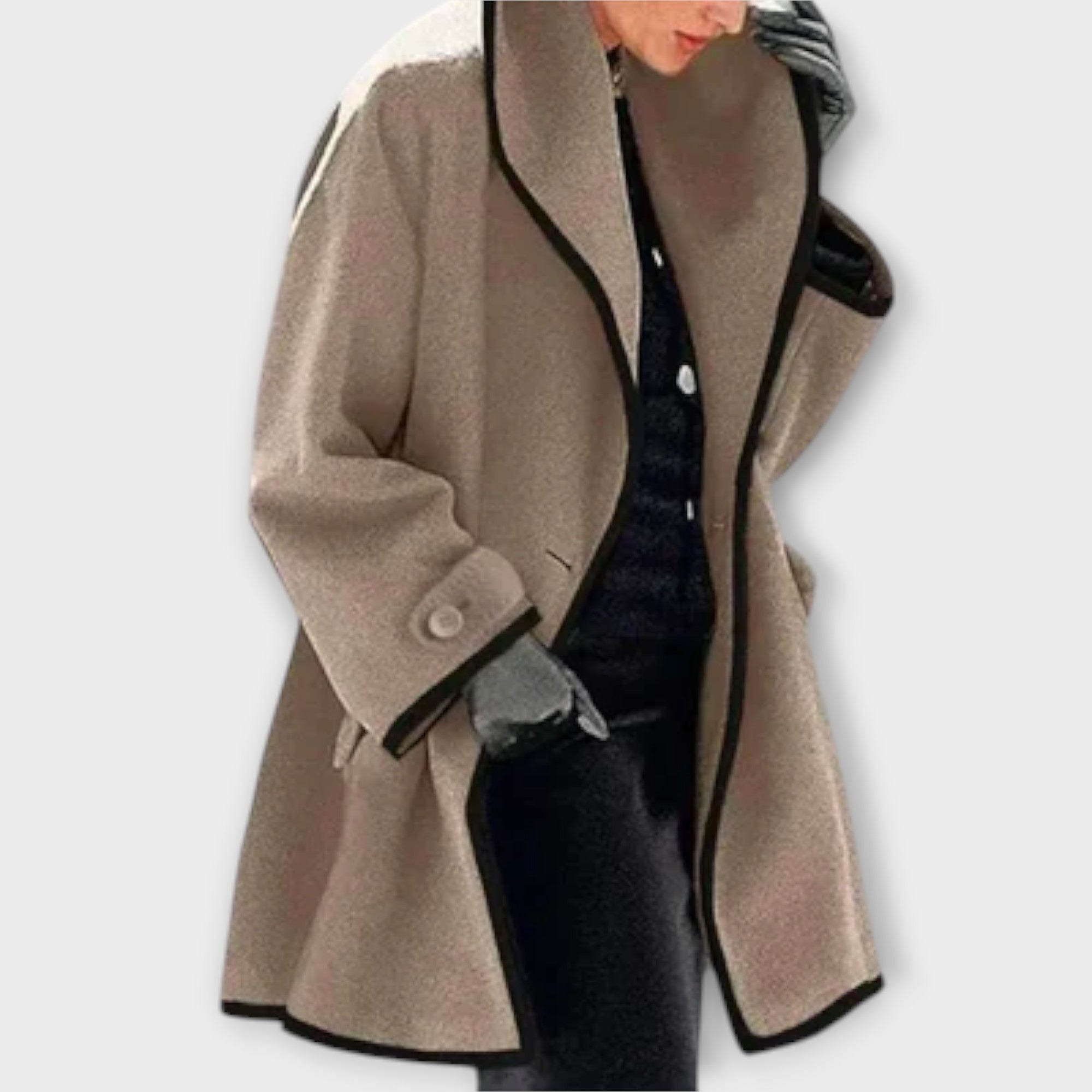 Sherry - Blauer eleganter Trenchmantel