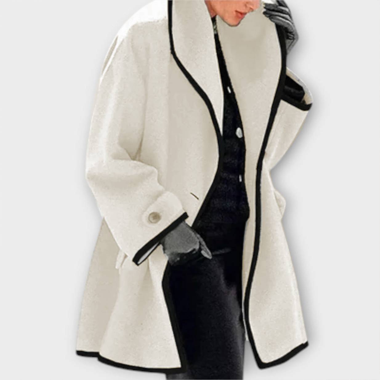 Sherry - Blauer eleganter Trenchmantel