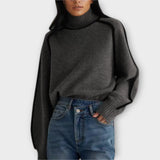 Emilie - Brauner weicher Rollkragenpullover