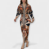 Cleo - Dolman-Midikleid mit brasilianischem Print