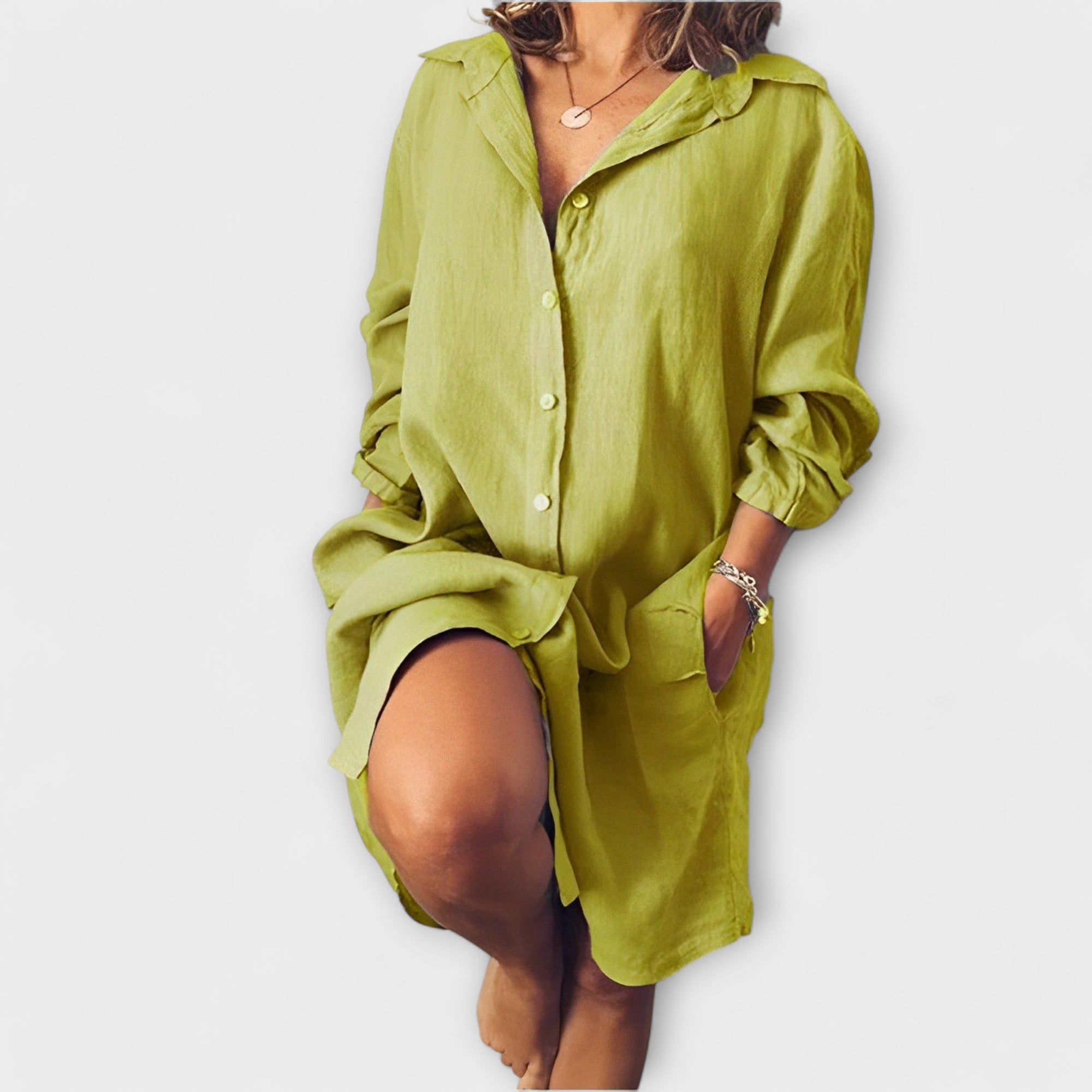 Silvia - Weisses lässiges Longshirt