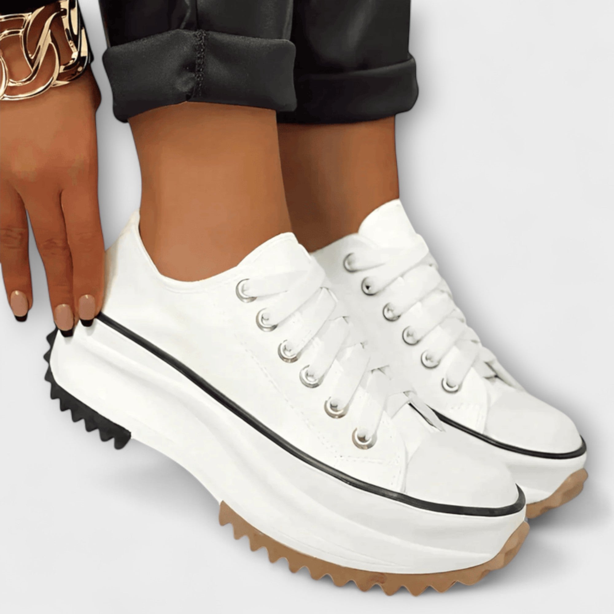 Trautlinde - Trendige Plateau-Schnürschuhe