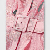 Anabella - Rosa Maxikleid mit kurzen Puffärmeln