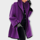 Sherry - Blauer eleganter Trenchmantel