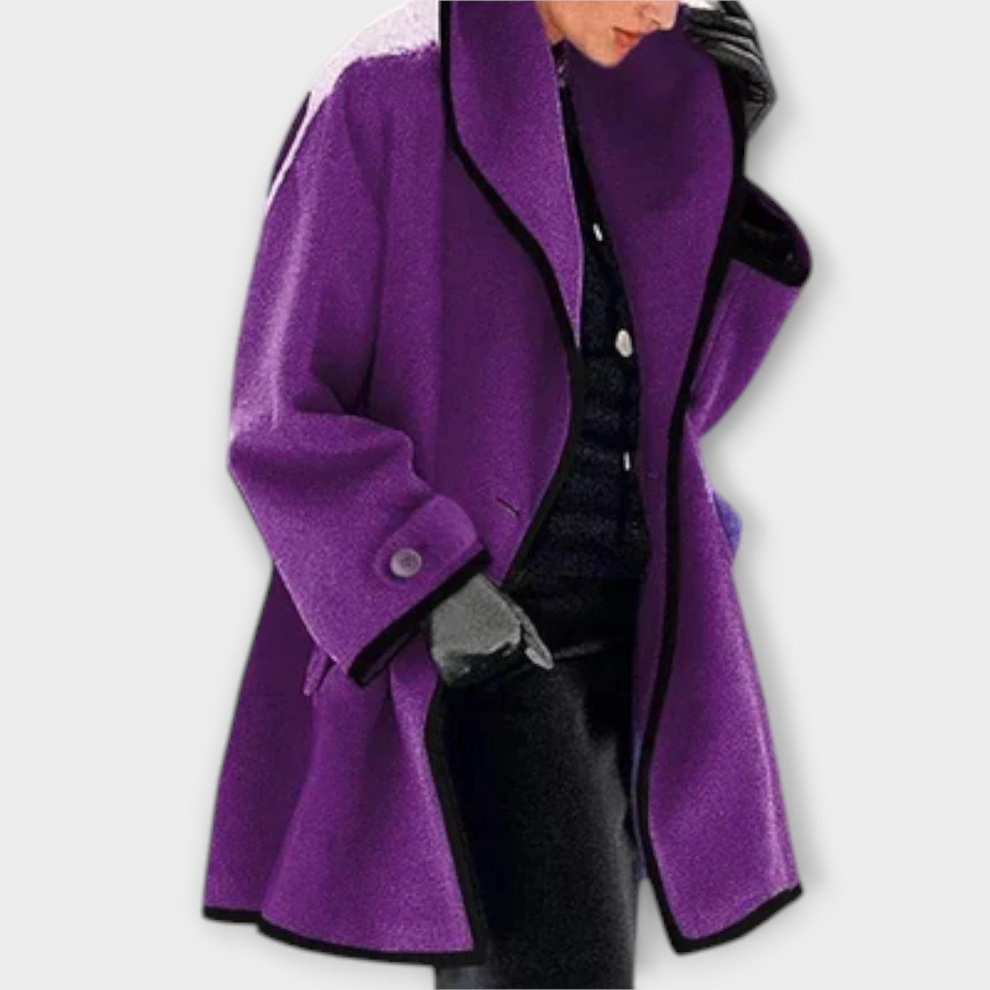 Sherry - Blauer eleganter Trenchmantel
