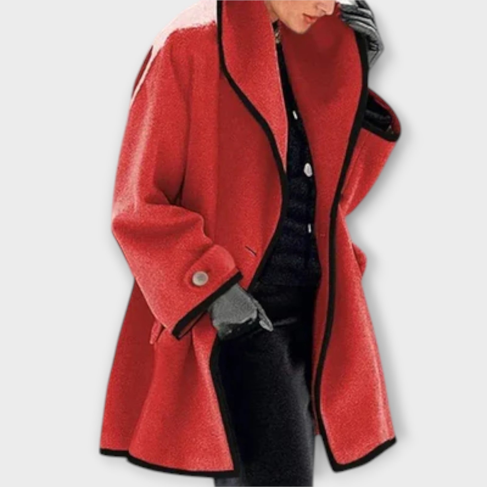 Sherry - Blauer eleganter Trenchmantel