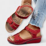 Sieglind - Grüne Klett-Sandalen