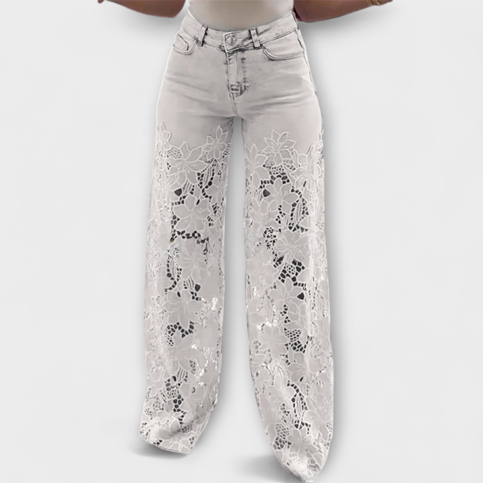 Adelgunde - Spitzen-Patchwork-Jeans